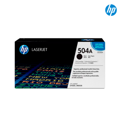 ตลับหมึกแท้ Toner Original Compatible HP CE250A Black, 504A
